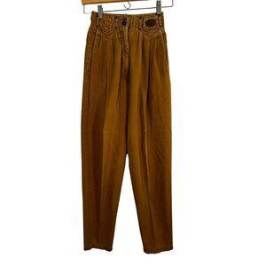 High Waist Pleated Brown Pant 1 Boho Indie Folk Granola Festival Earthy Neutral